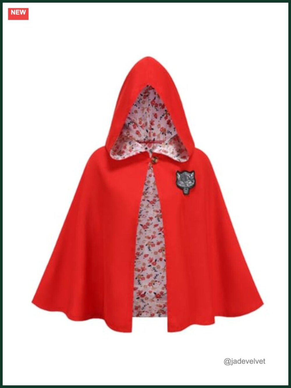 Hooded Cape Costume Little Red Riding Hood Fairy Tale Cosplay Halloween